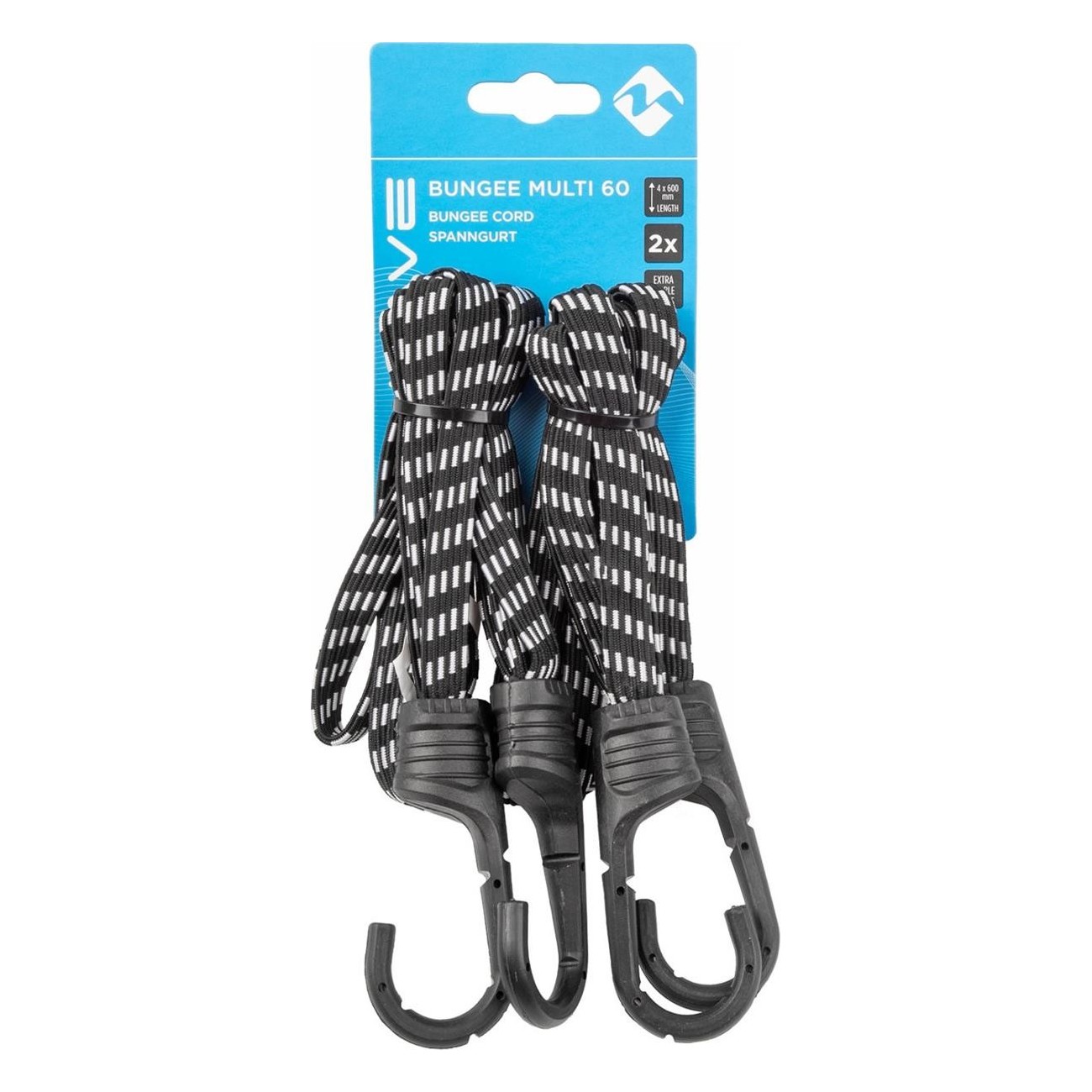 Cinturón de Equipaje Bungee Multi 60 a 4 Bandas, 600x13 mm, Negro, Par - 2