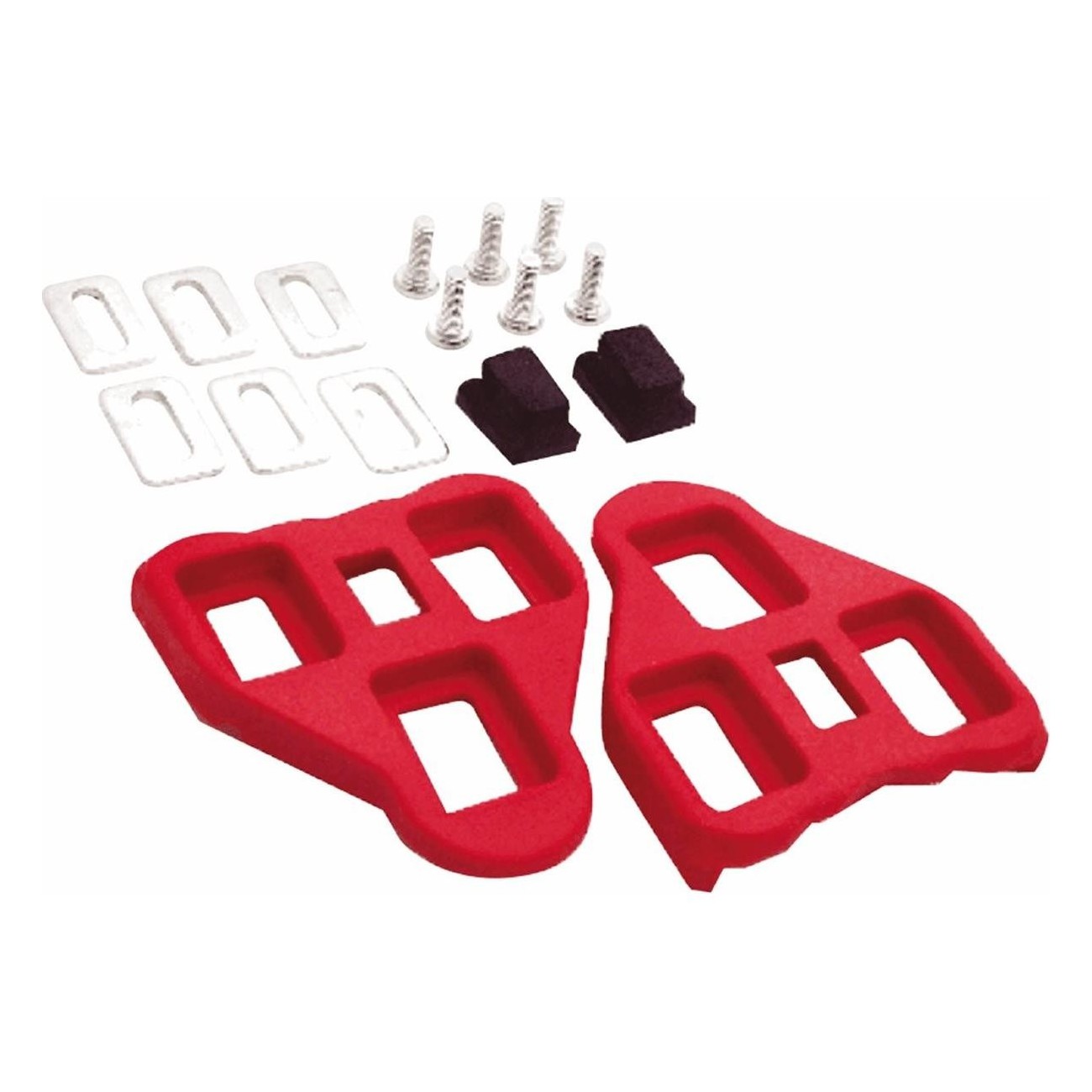 Cales MVTEK Delta Route en Nylon Rouge 5° Compatibles avec Look Delta - 1