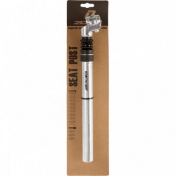 Silver Aluminum Zoom Seatpost 350x27.2 mm with Adjustable Spring and Scale - 2