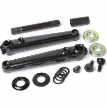 Saker Crankset 3 Pieces 170 mm with 19 mm Spindle and Mid BB, Black - 1