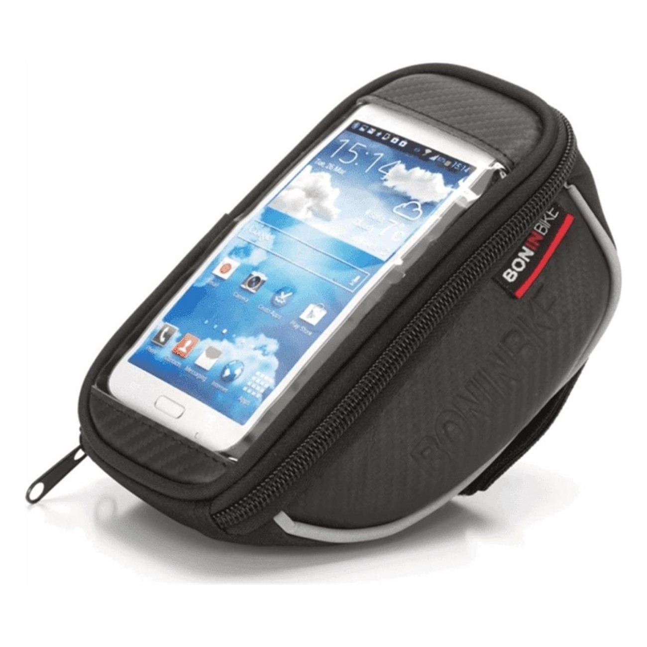 Sacoche de Smartphone Imperméable BONINBIKE pour Guidon en PVC Noir - 1.2L - 1