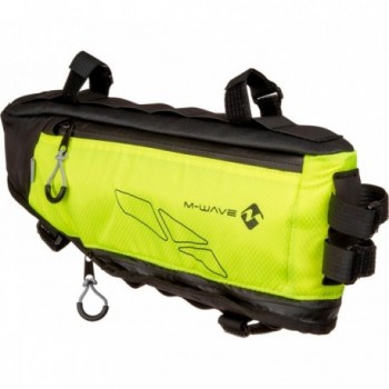 Borsa Triangolare da Telaio M-Wave Impermeabile Giallo Neon Riflettente per Bicicletta - 1 - Borse e bauletti - 0887539026158