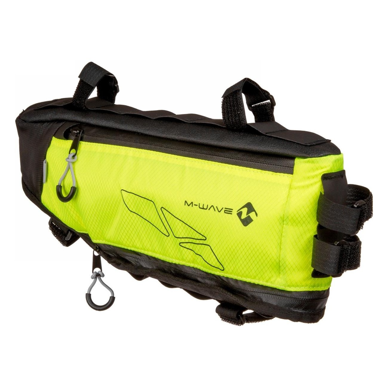 M-Wave Waterproof Neon Yellow Reflective Triangle Frame Bag for Bike - 1