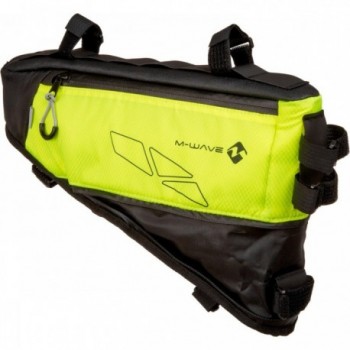 Borsa Triangolare da Telaio M-Wave Impermeabile Giallo Neon Riflettente per Bicicletta - 2 - Borse e bauletti - 0887539026158