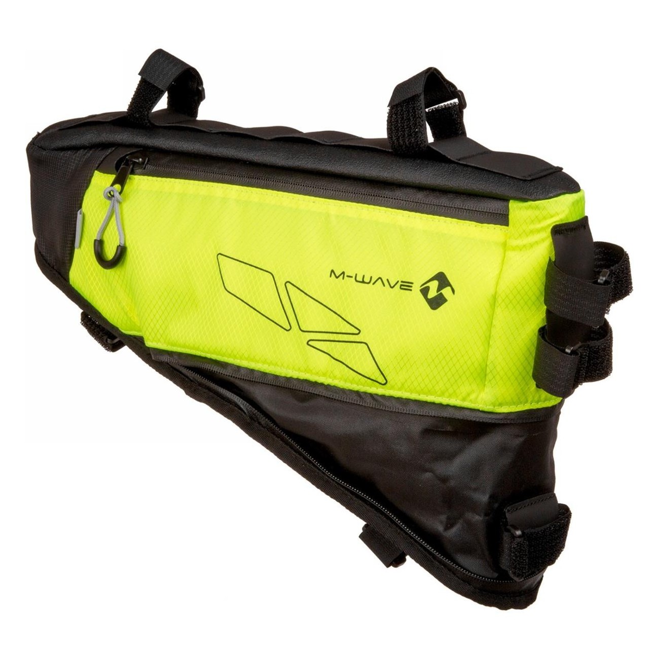 Borsa Triangolare da Telaio M-Wave Impermeabile Giallo Neon Riflettente per Bicicletta - 2 - Borse e bauletti - 0887539026158