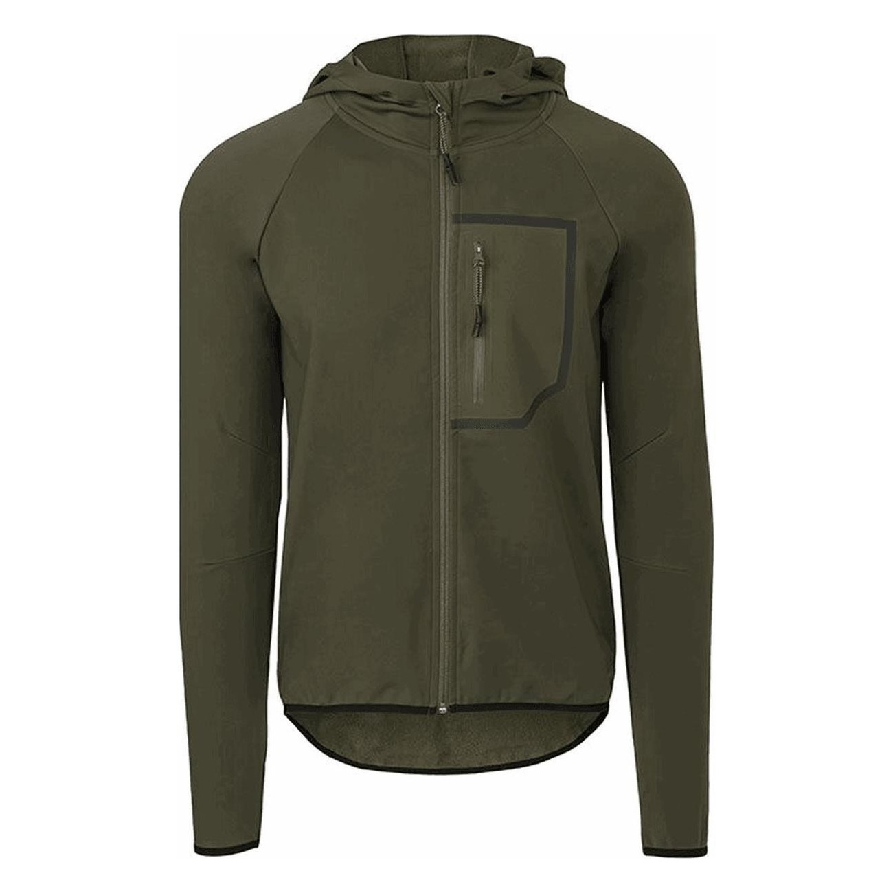 Chaqueta Hoodie Unisex Verde Militar VENTURE DWR Tech Talla L - 1