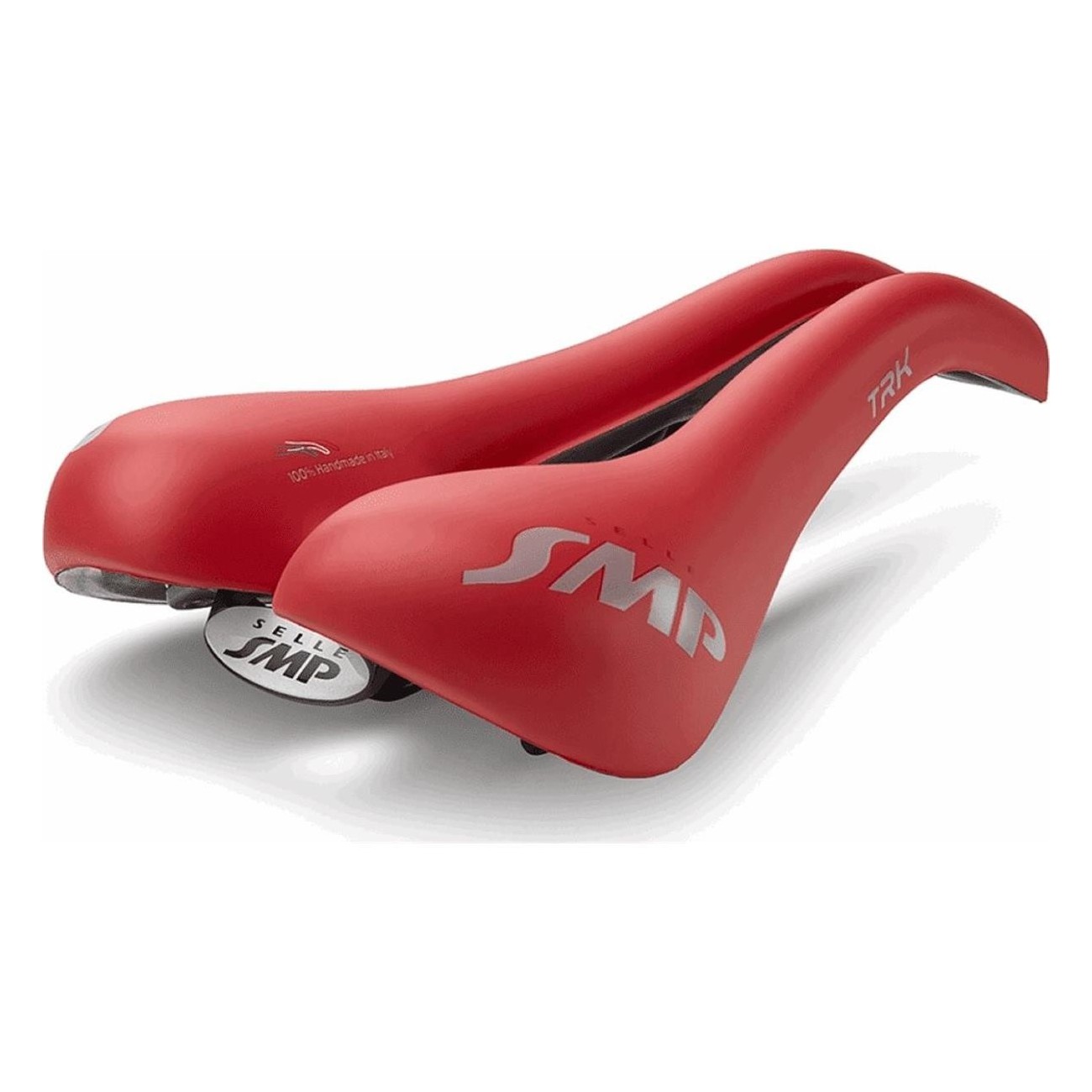 Red Medium Trekking Saddle for Citybike and Trekking Bike with PU Padding - 1