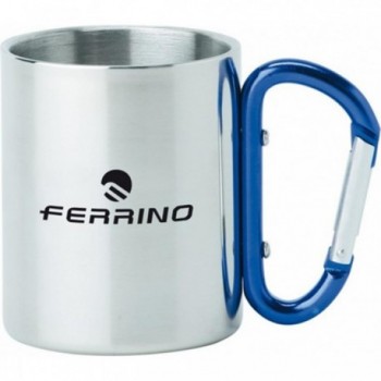 Tasse en inox avec mousqueton 90g 7x8cm pour camping - 1