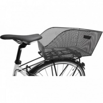 Panier Arrière M-Wave en Acier Noir pour Porte-Bagages 45,5x29,5x20/13 cm - Stable et de Haute Qualité - 2