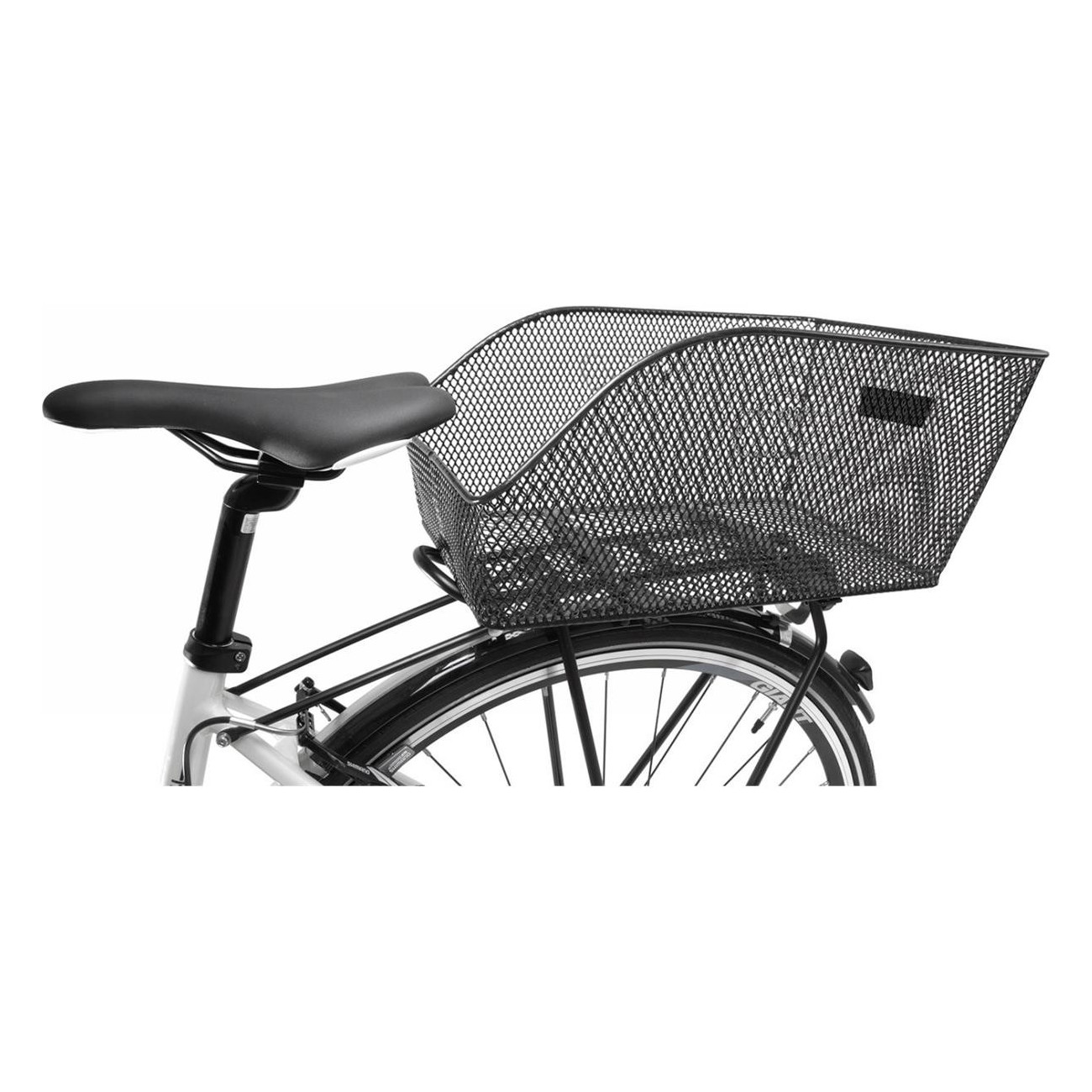 Cesta Trasera M-Wave de Acero Negro para Portaequipajes 45,5x29,5x20/13 cm - 2