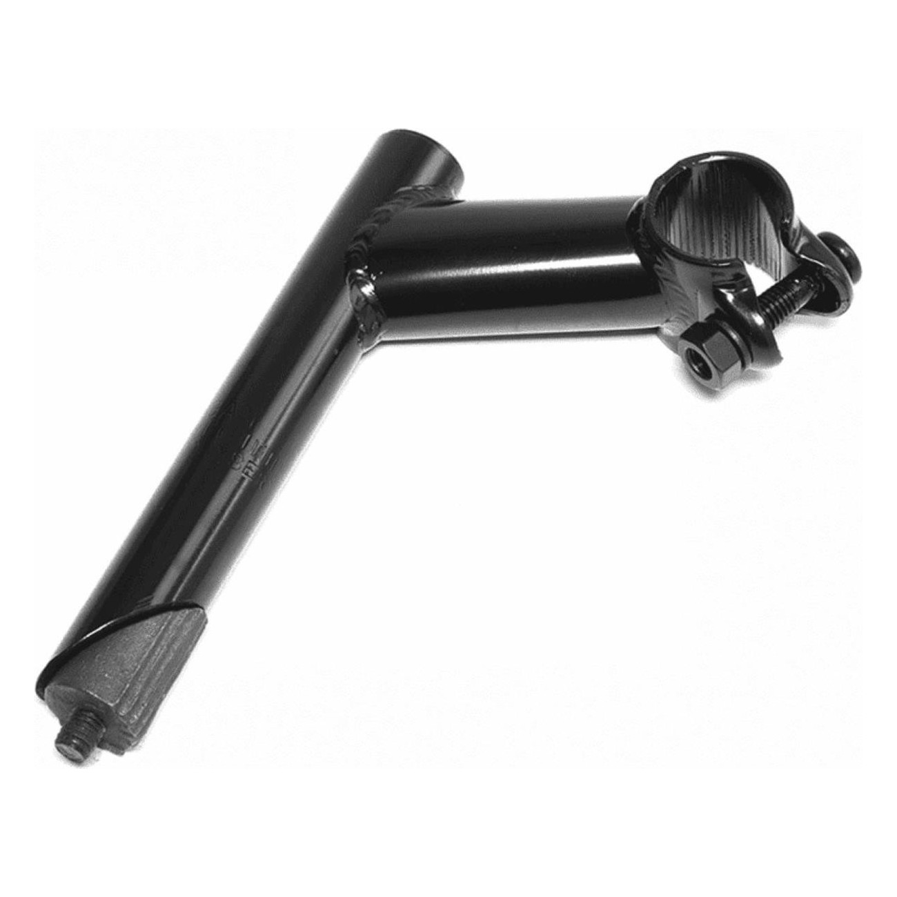 Black Steel Expander Stem 80mm for 25.4mm Handlebars and 22.2mm Forks - 1