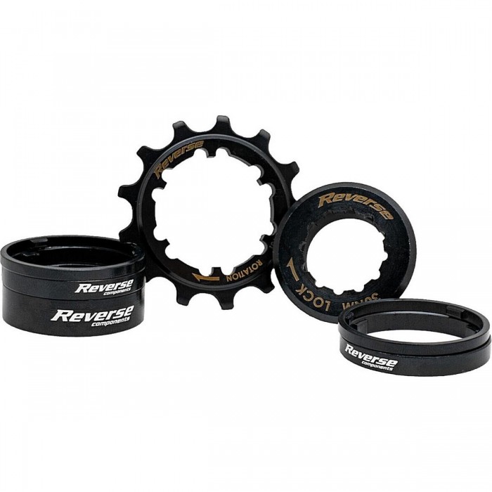 Reverse Microspline Singlespeed Kit 13T Black - Convert Hub to Single Speed - 1