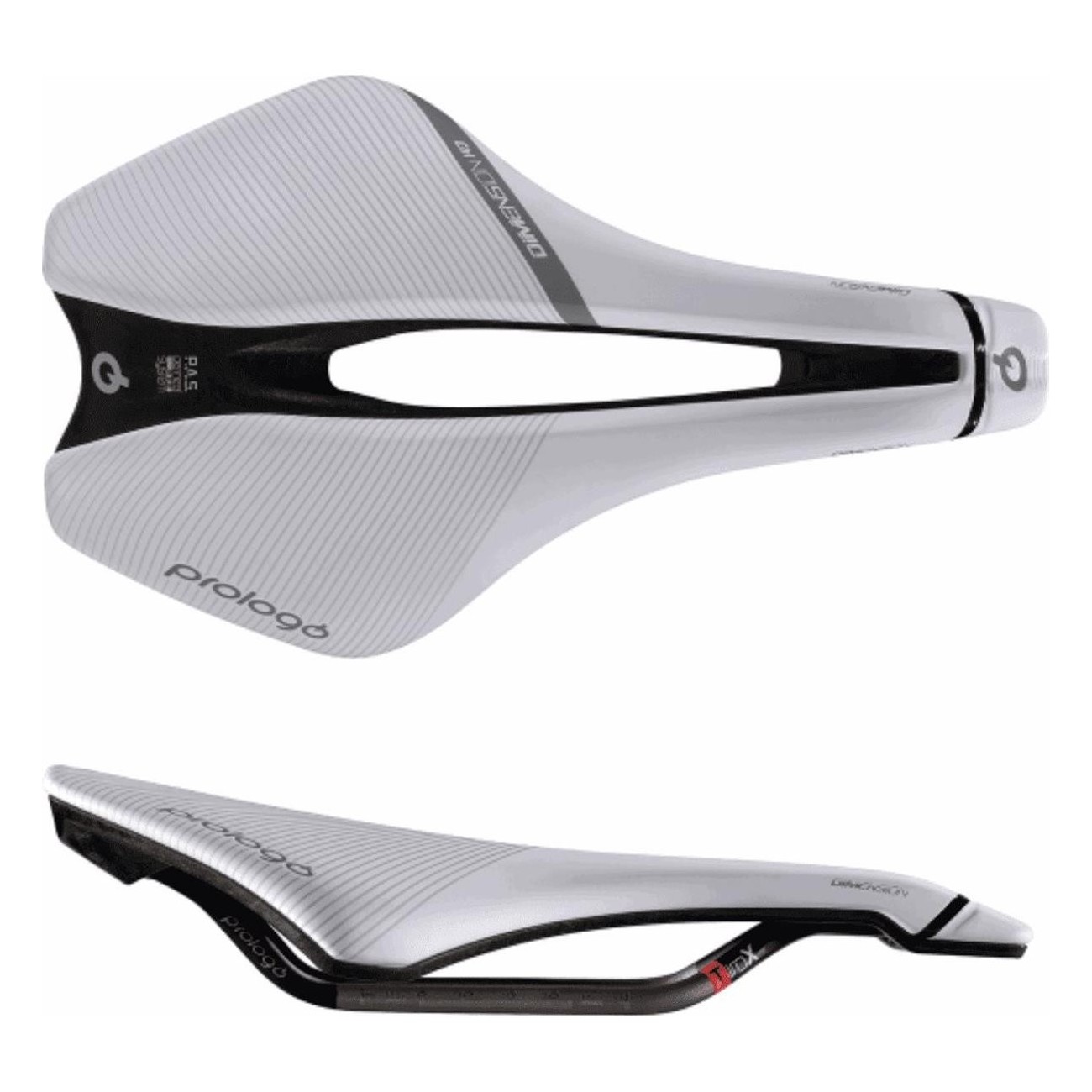 Selle Dimension PAS TiroX 245x143mm Blanc Unisexe en Microfibre - Confort et Performance - 1