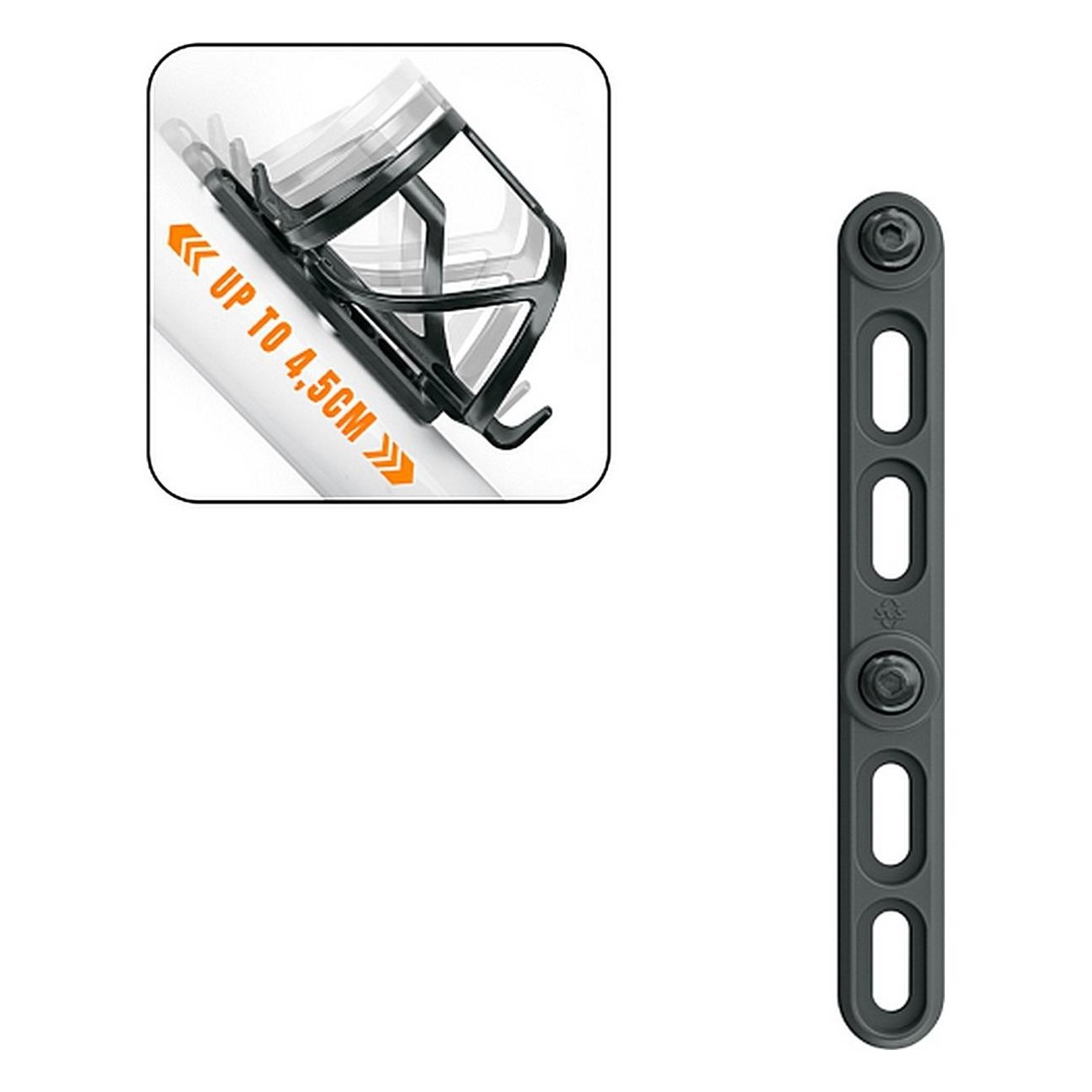 Adattatore Portaborraccia Cage Shifter Nero - Compatibile con Fori Telaio Bici fino a 4,5 cm - 1 - Altro - 4002556061883