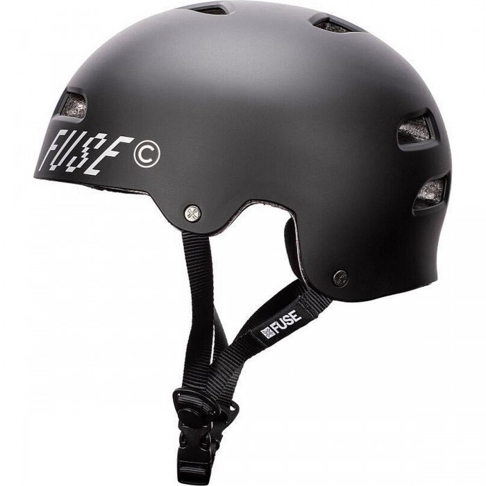 Matte Black Alpha Helmet M-L with Fuse - Comfort and Protection - 1