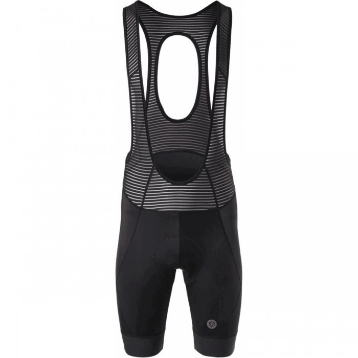 Salopette Courte Sport Pro Homme Noir en Power Lycra avec Fond de RED120 - 1