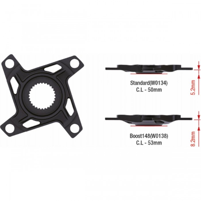 Aluminium Spider AL6061 für Bosch Motoren Gen 4 BCD 104 mm - Modell 148 W0138 - 1