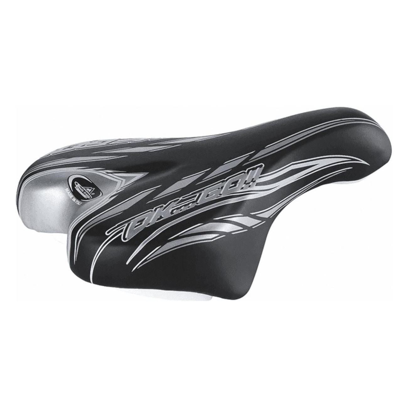 Selle pour Enfant 16/20 en Skay Noir/Gris - 230x150 mm, Confort et Sécurité - 1