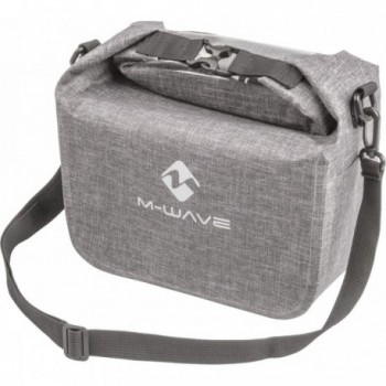 Waterproof Suburban Front Handlebar Bag Gray Reflective 7L with Clip Support - 1