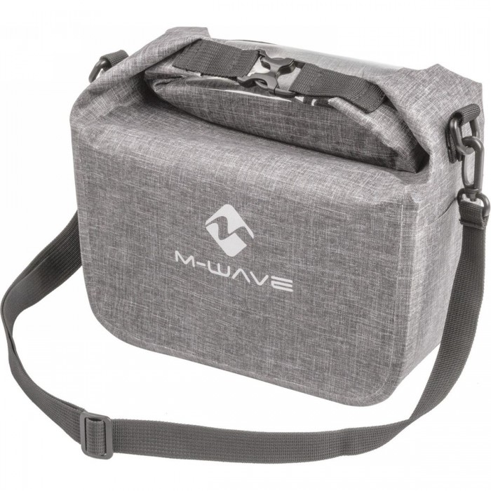 Waterproof Suburban Front Handlebar Bag Gray Reflective 7L with Clip Support - 1