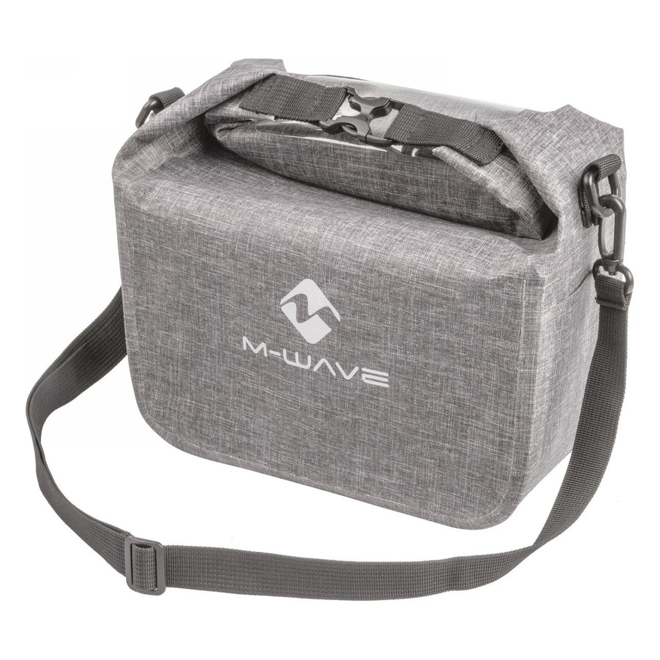 Waterproof Suburban Front Handlebar Bag Gray Reflective 7L with Clip Support - 1