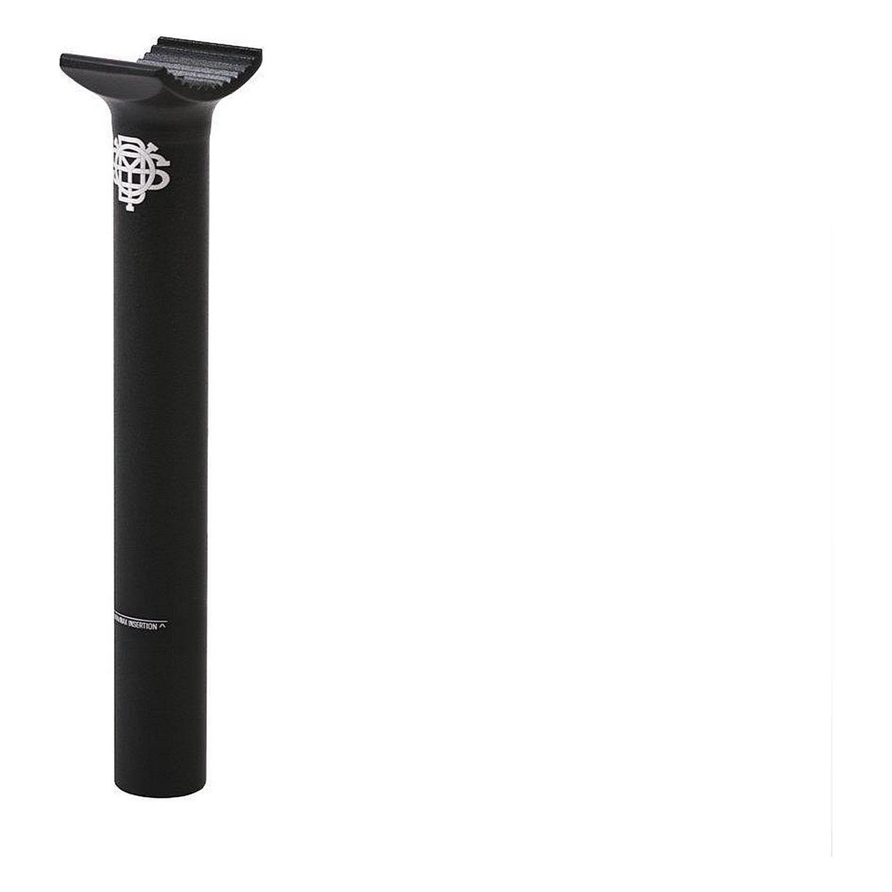 Forged Aluminum Seatpost 25.4 mm x 300 mm Black with Laser Engraved Logos - 1