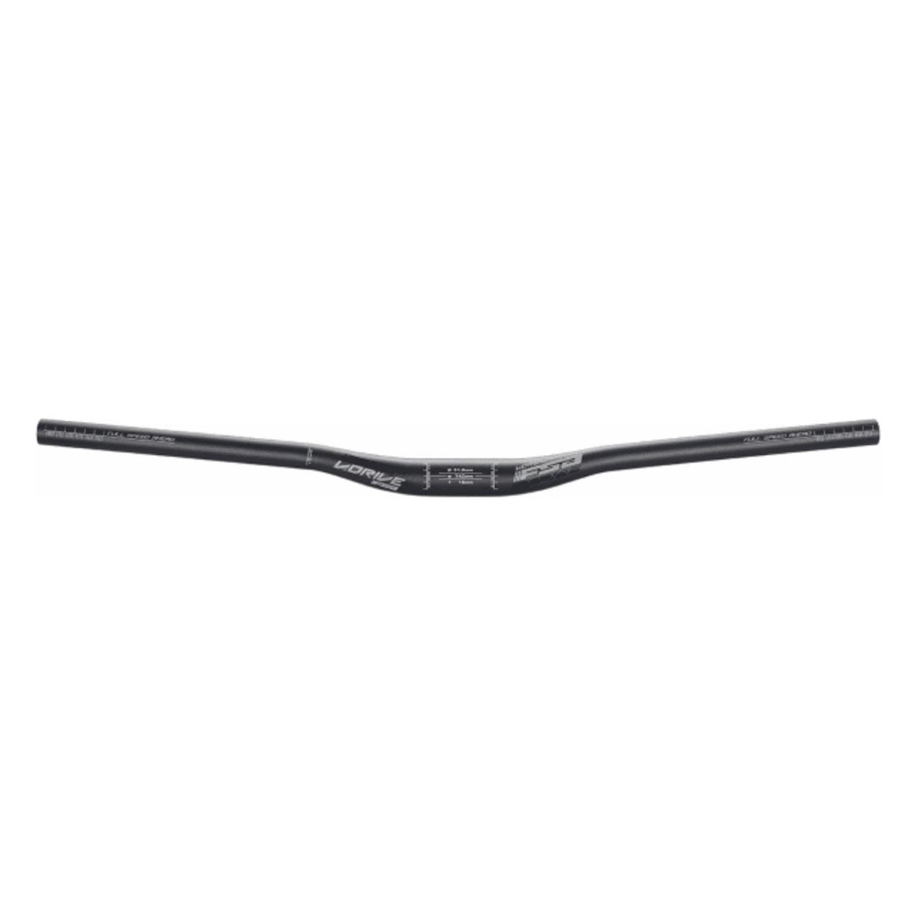 Black Aluminum MTB Handlebar 740mm, Rise 15mm, Ø31.8mm, 2019 - 1