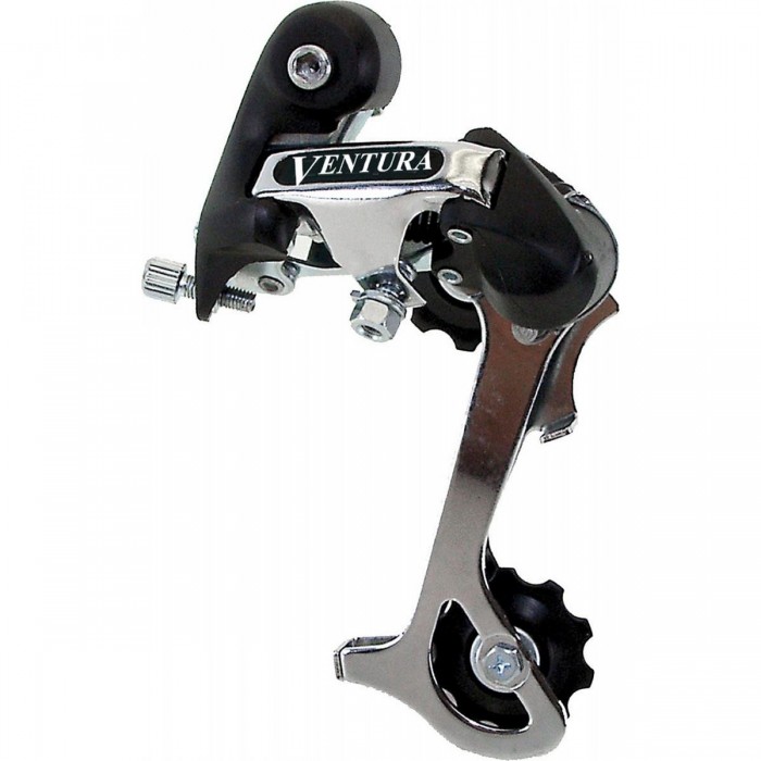 Ventura Rear Derailleur 6/7 Speed, Long Cage, Black/Silver, with Mount - 1