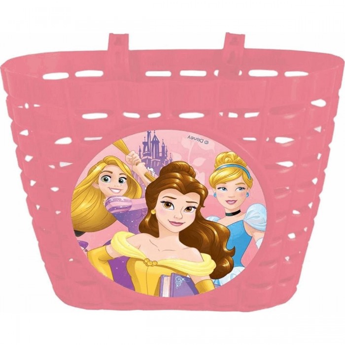 Panier Avant en Plastique Résistant avec Design Princesses Disney pour Vélo - 1