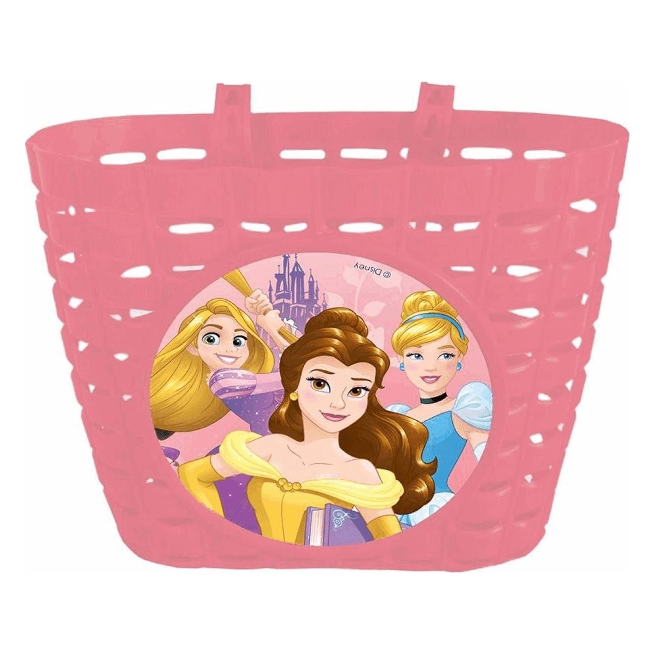 Panier Avant en Plastique Résistant avec Design Princesses Disney pour Vélo - 1