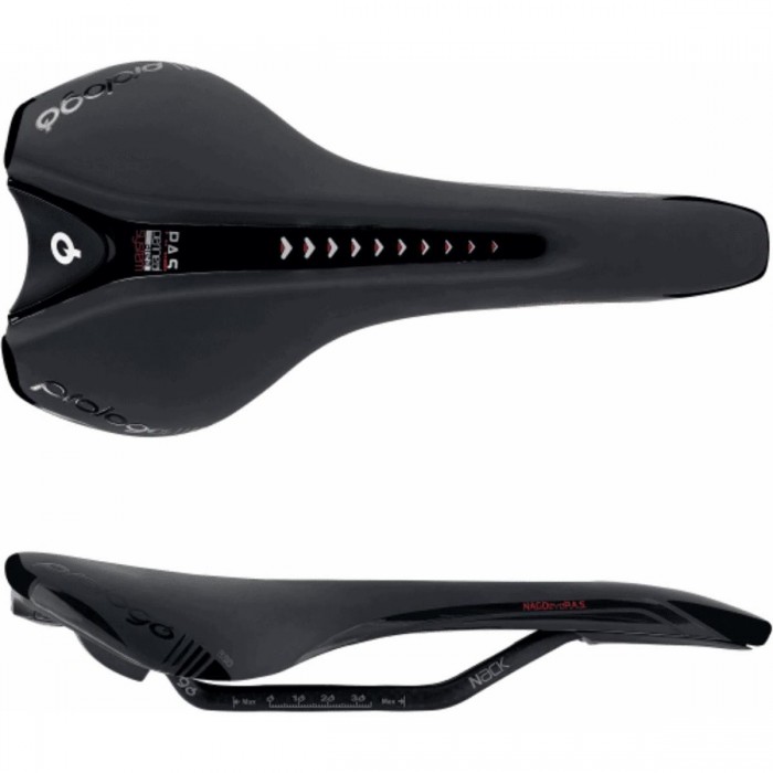 Selle Nago Evo PAS TiroX 275x141mm Unisexe Noir - Idéale pour Longues Distances - 1