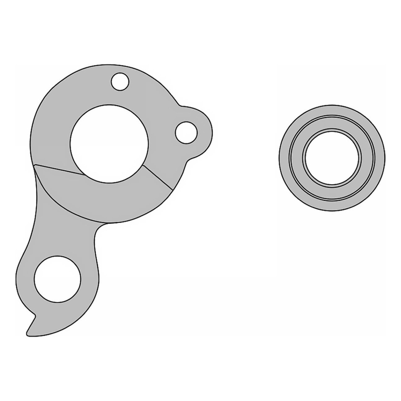 Kross DP-46 Schaltauge aus CNC-Aluminium kompatibel mit ESKER 6.0, VENTO CX 2.0 - 1