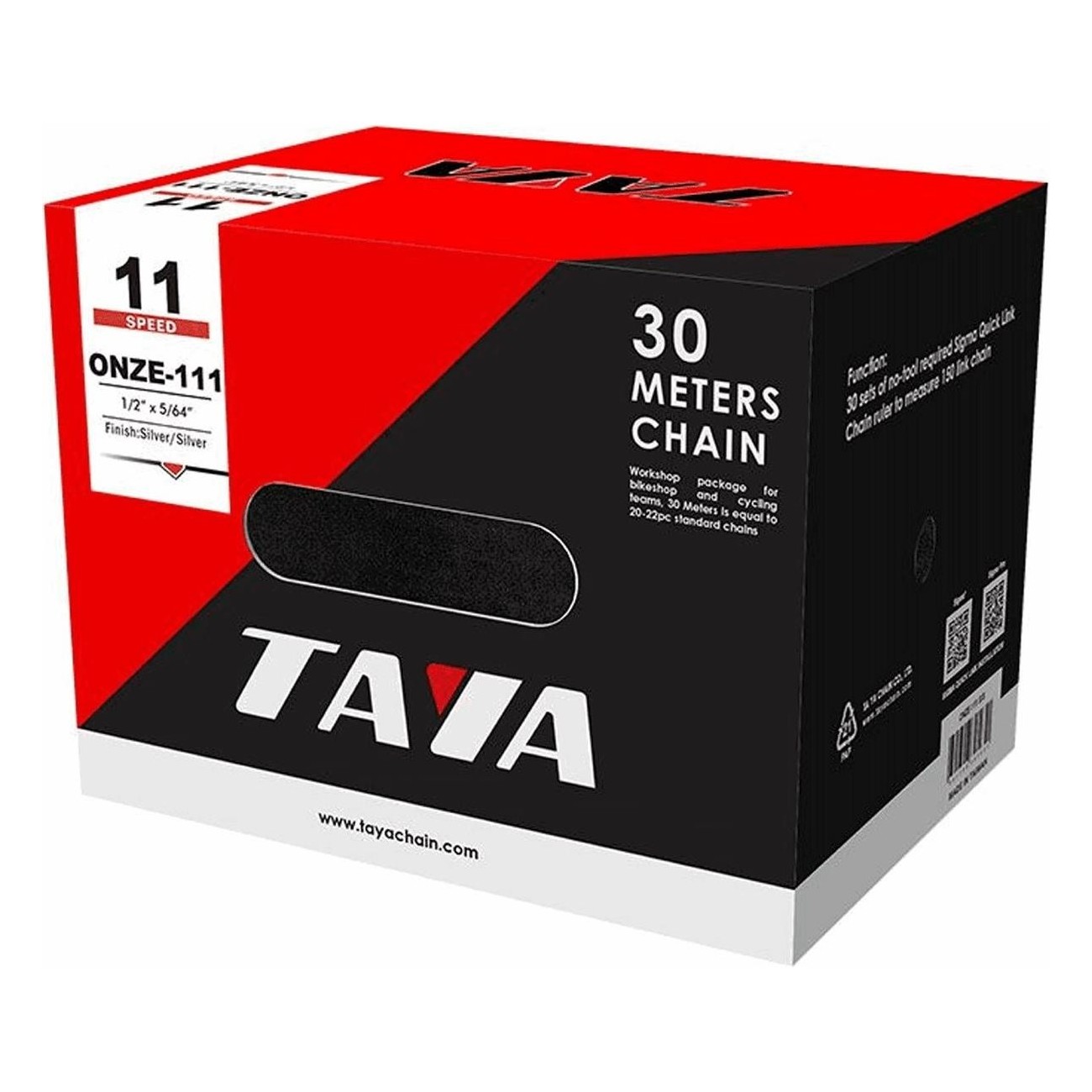 Chaîne TOLV 11V Titan Black avec connecteur SIGMA+, 239g, compatible Shimano/SRAM - 1