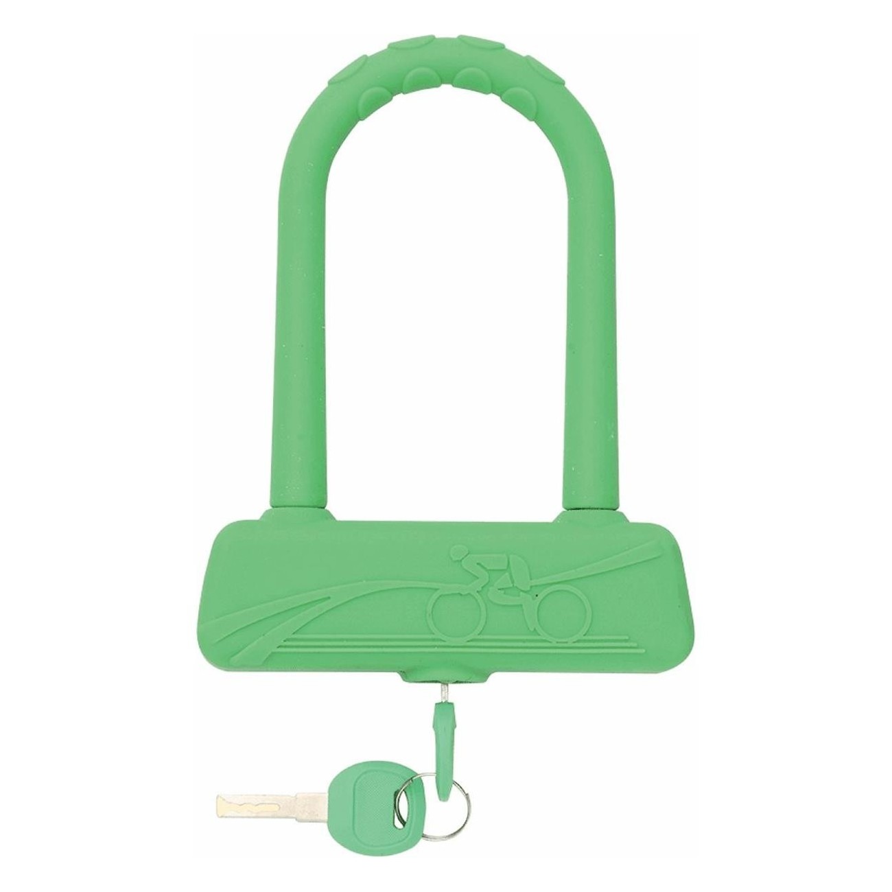 Lucchetto ad Arco MVTEK 185x130mm Verde Neon con Base 135mm - 1 - Lucchetti - 8005586202895