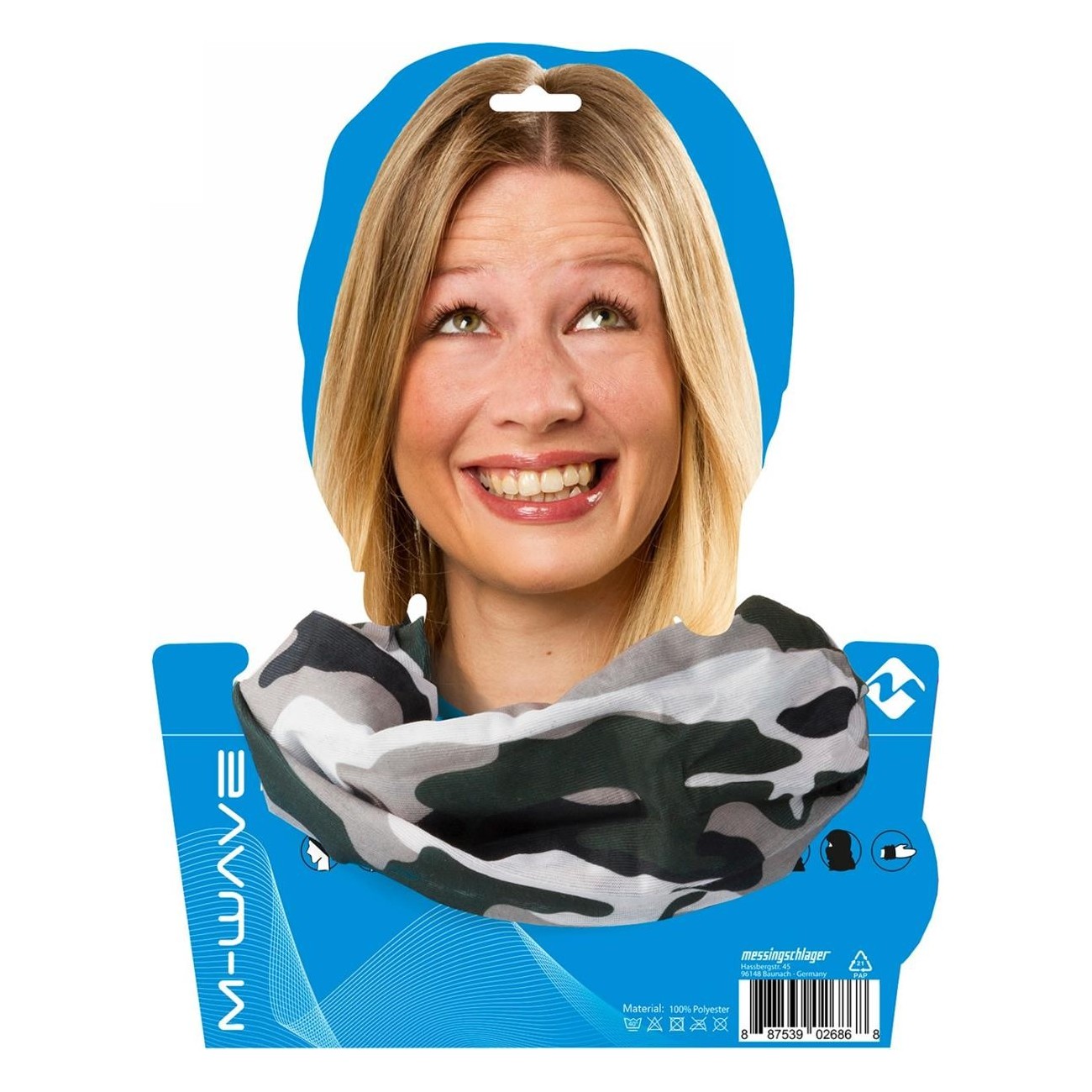 Camouflage Neck Scarf on M-WAVE Paper in Retail Packaging - 3