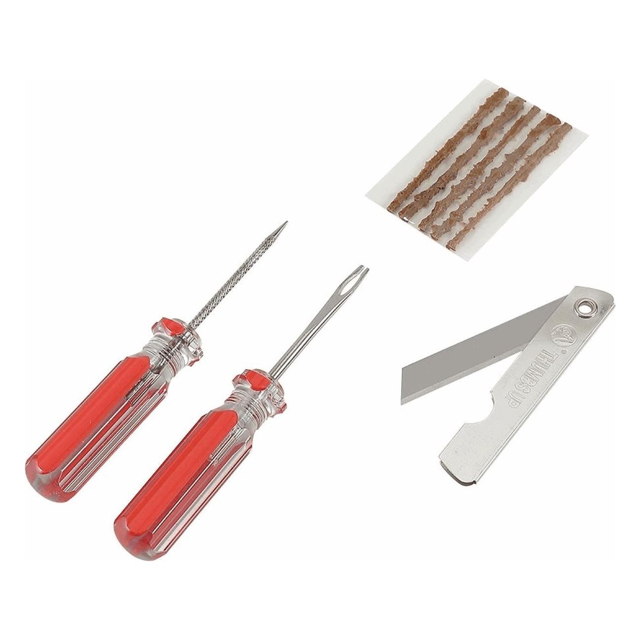 MVTEK 6-Piece Tubeless Repair Kit with Strips, File, and Awl - 1