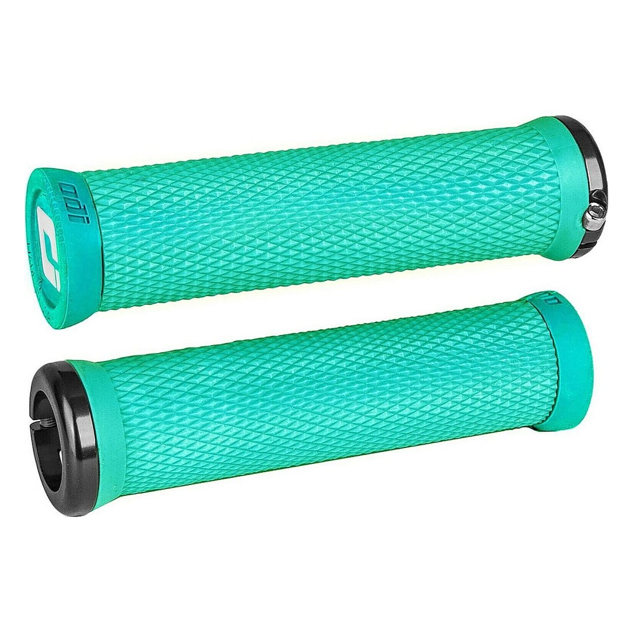 Manopole MTB ODI Elite Motion Lock-On 2.1 Menta con Morsetti Neri 130mm - Comfort e Prestazioni - 1 - Manopole - 0711484192753