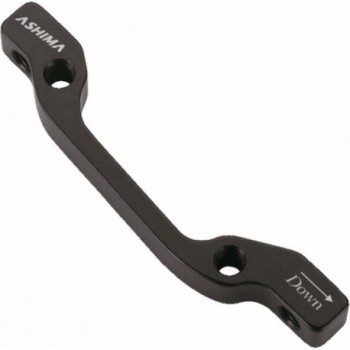 Adaptador de Pinzas de Freno AU06 Trasero 203mm Negro - Compatible Post Mount/IS, Marca ASHIMA - 1