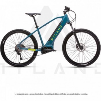 E-MTB Monviso 29' Blau Petrolio Größe L, Integrierter Akku 500Wh, Shimano 8V - 1