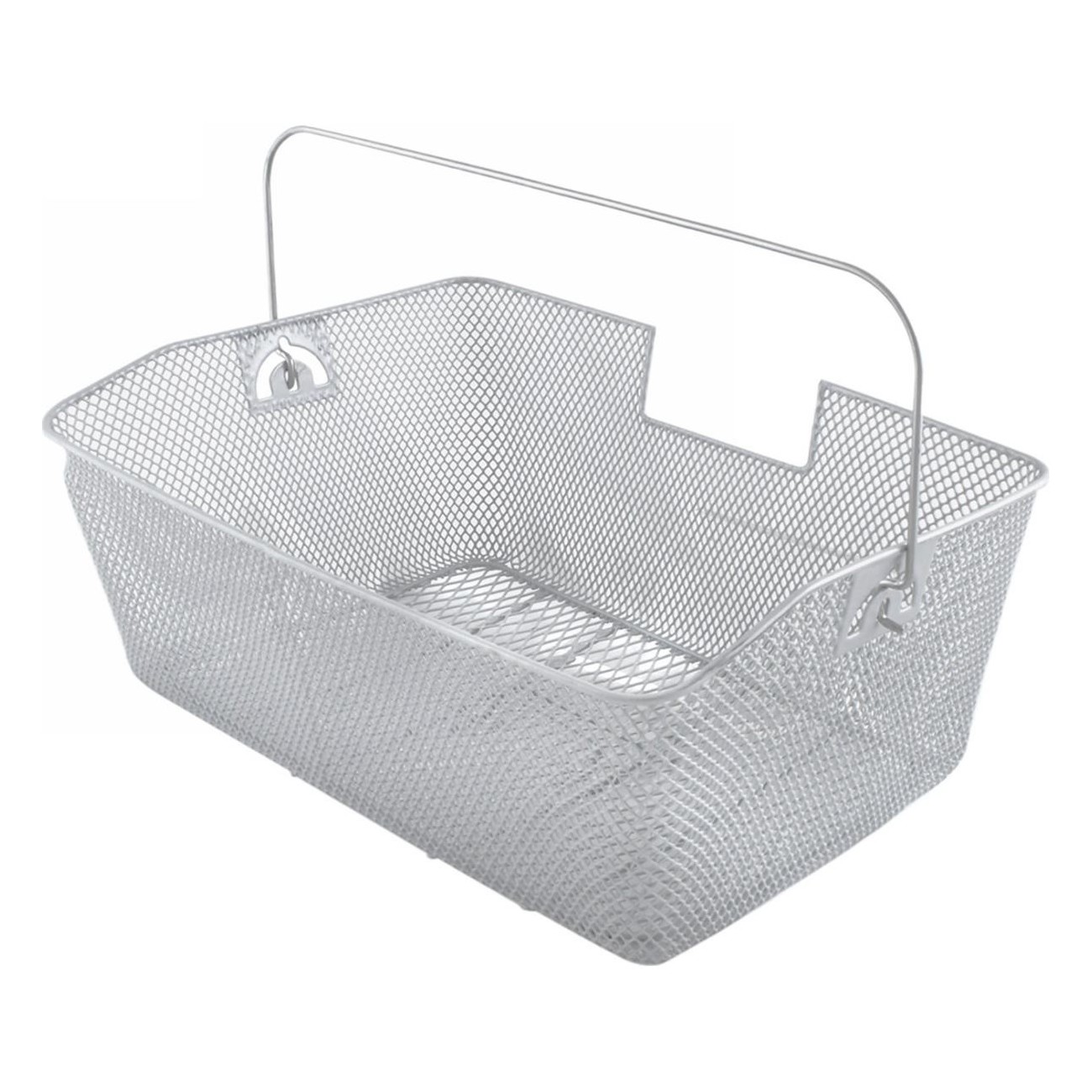 Panier en Fil Métallique Renforcé Argent 40x30x18/15 cm - 1