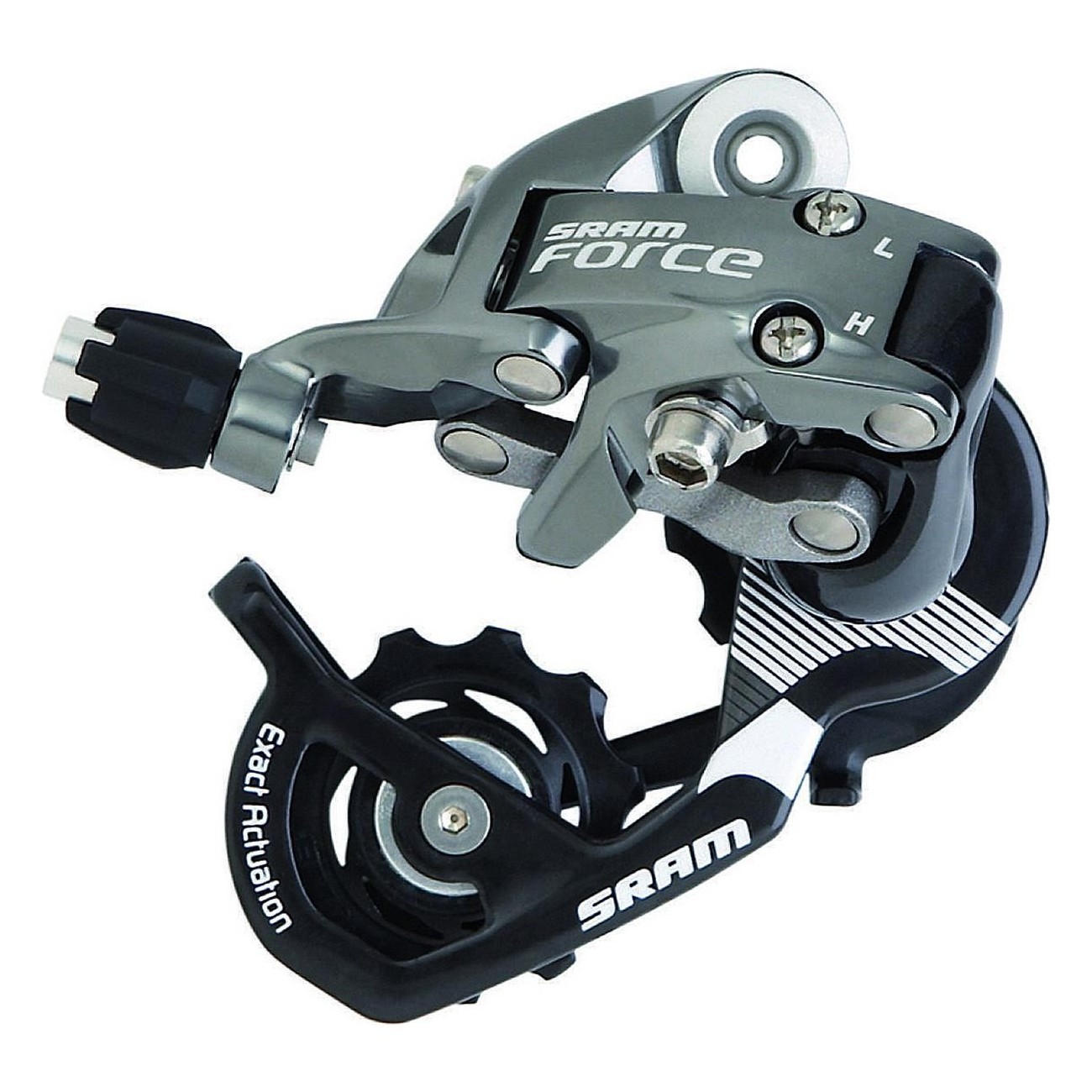 Deragliatore Posteriore SRAM Force 10s Gabbia Corta 28T Nero/Grigio con Tecnologia Exact Actuation - 1 - Cambio posteriore - 071