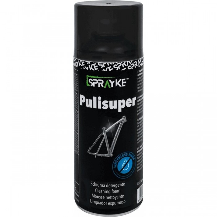 Pulitore Telai in Carbonio Pulisuper 400ml con Schiuma Attiva Igienizzante - 1 - Pulizia bici - 8027354135044