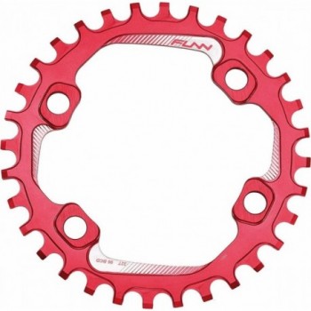 Kettenblatt 32 Zähne Aluminium 7075 CNC Rot für Shimano BCD 96mm - 1