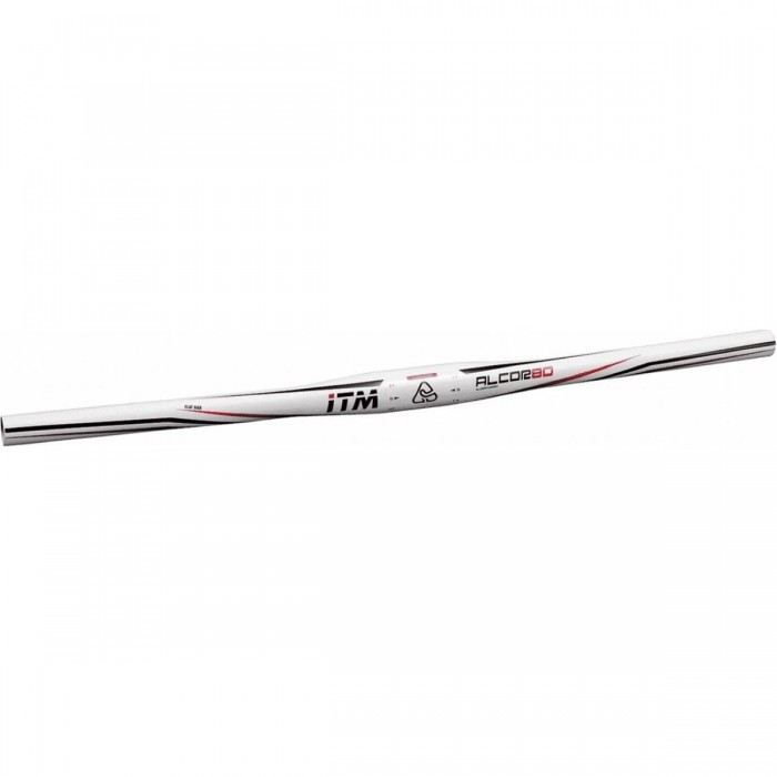 Alcor 80 MTB Flat Handlebar White 620mm Ø31.8mm Aluminium 6061 - 1