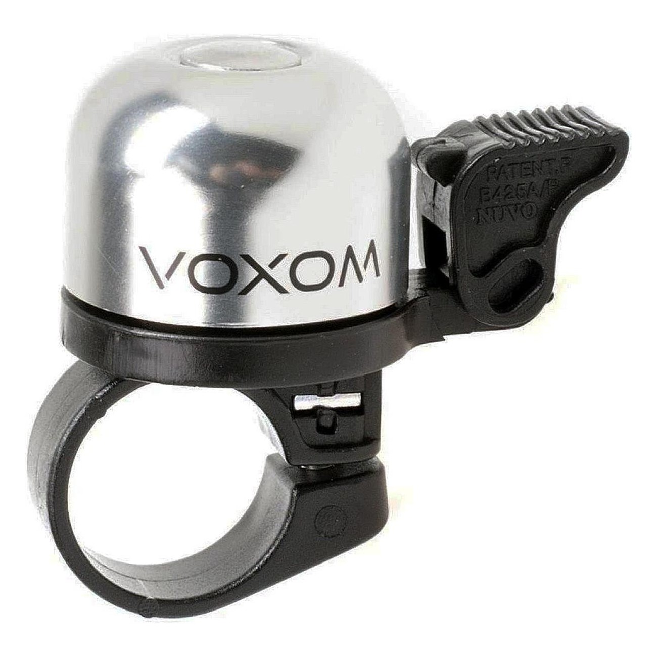 Sonnette de vélo Voxom KL2 en aluminium argenté 95 dB, diamètre 30 mm - 1