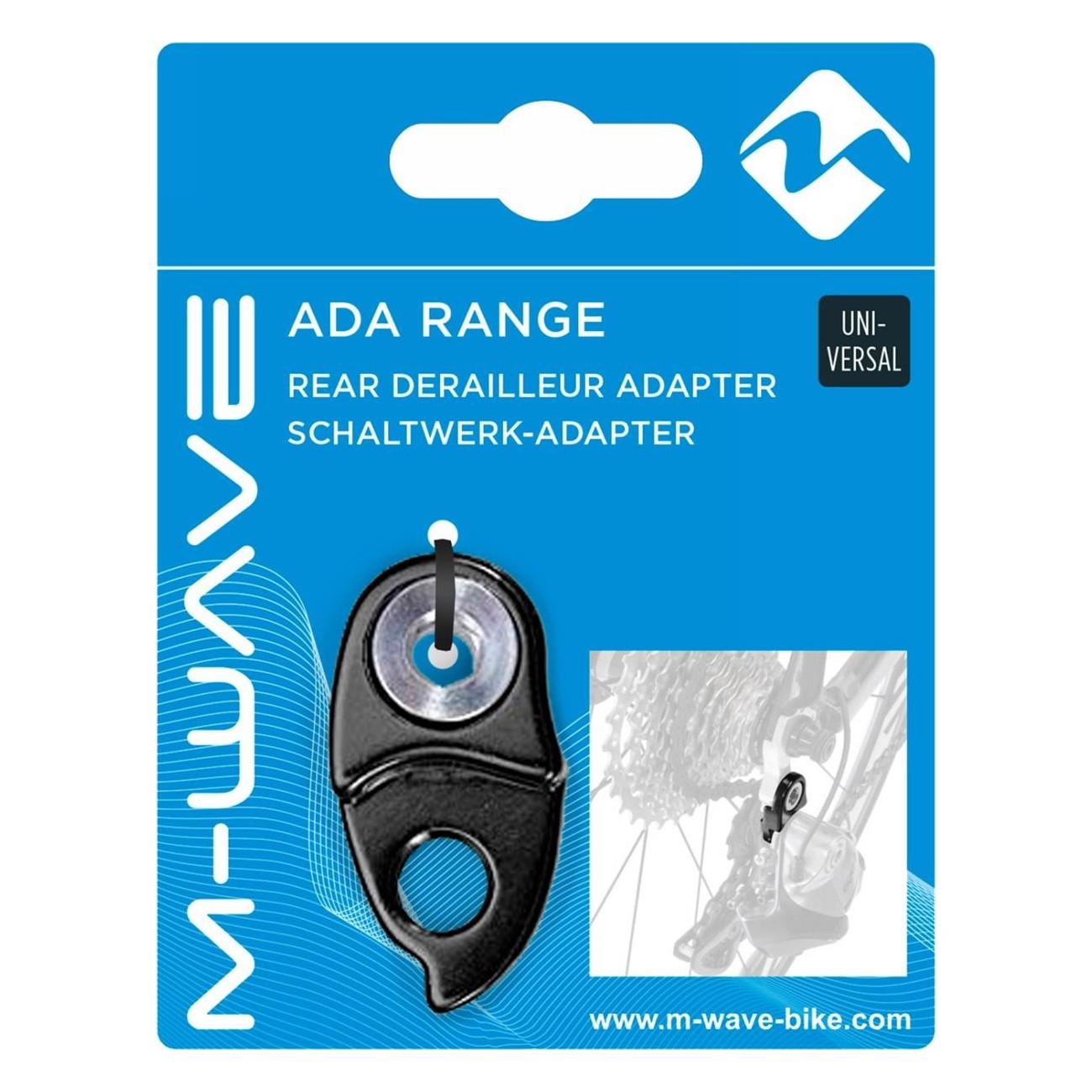 Adaptador de Desviador Trasero Ada Range de Aluminio Negro para Amplio Rango M-Wave - 3