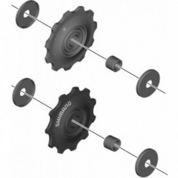 Shimano 105 5800 Rear Derailleur Pulley Set Black - Compatible & Reliable - 1