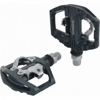 Shimano EH-500 Aluminum Pedal for MTB and Gravel, Dual SPD/Flat with Cleats - 1