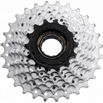 7-Speed Threaded Freewheel Megadrive 14/28 Teeth Steel Silver/Black Sunrace - 1