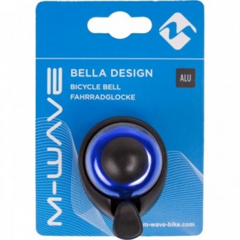 M-Wave Mini Anodized Blue Bell with Aluminum and Plastic Handlebar Mount - 3